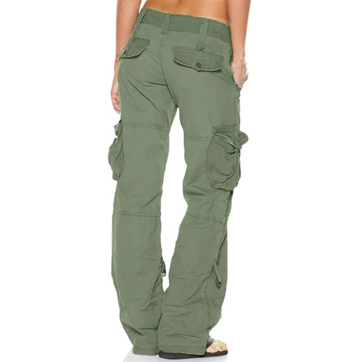 Damen Hochwertige Baumwoll Cargohose | Bequeme Hohe Taille mit Praktischen Taschen 6