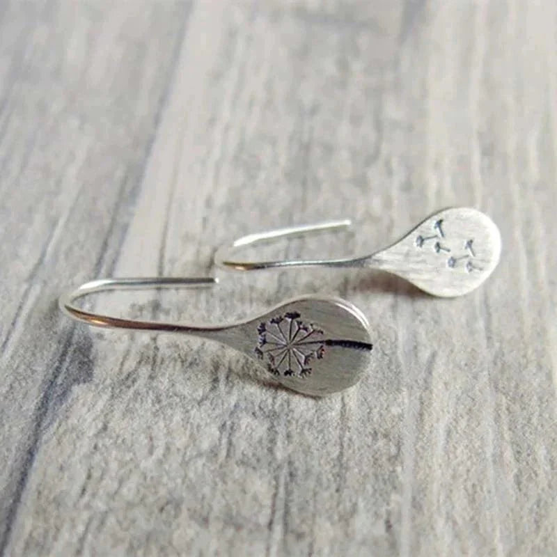 Damen Ohrringe Silber | Elegante Löwenzahn Ohrstecker aus Sterlingsilber