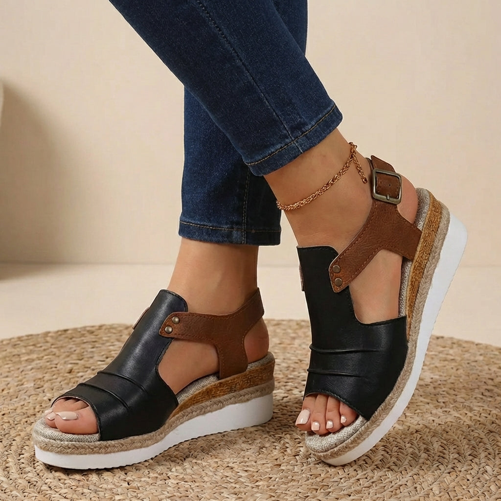 Damen Atmungsaktive Plateau-Sandalen | Elegante Sommerschuhe mit Fußgewölbeunterstützung