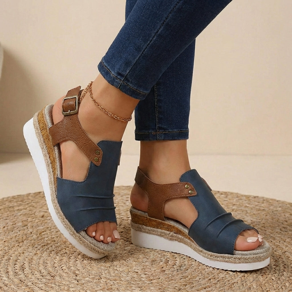 Damen Atmungsaktive Plateau-Sandalen | Elegante Sommerschuhe mit Fußgewölbeunterstützung