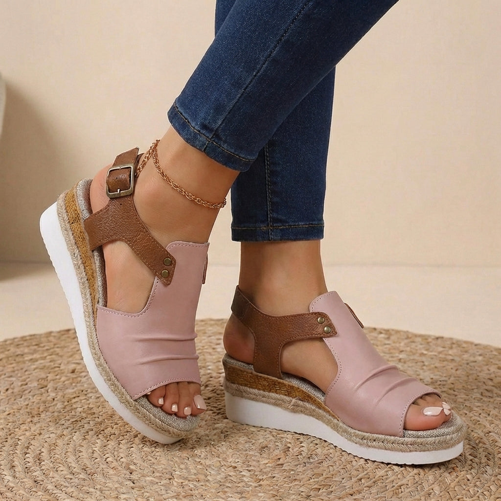 Damen Atmungsaktive Plateau-Sandalen | Elegante Sommerschuhe mit Fußgewölbeunterstützung