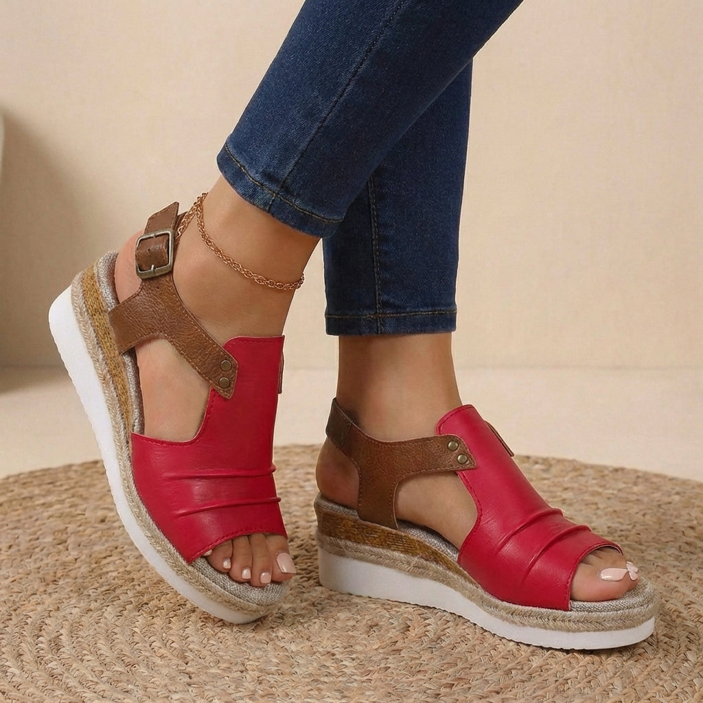 Damen Atmungsaktive Plateau-Sandalen | Elegante Sommerschuhe mit Fußgewölbeunterstützung