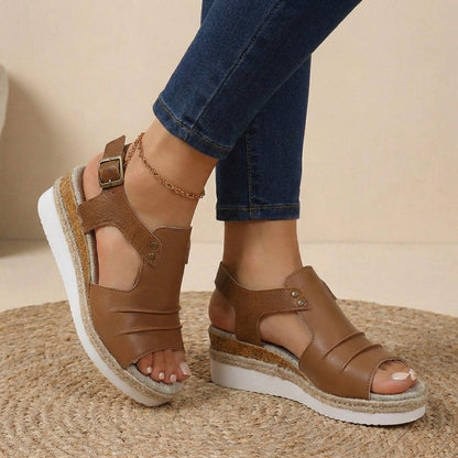 Damen Atmungsaktive Plateau-Sandalen | Elegante Sommerschuhe mit Fußgewölbeunterstützung