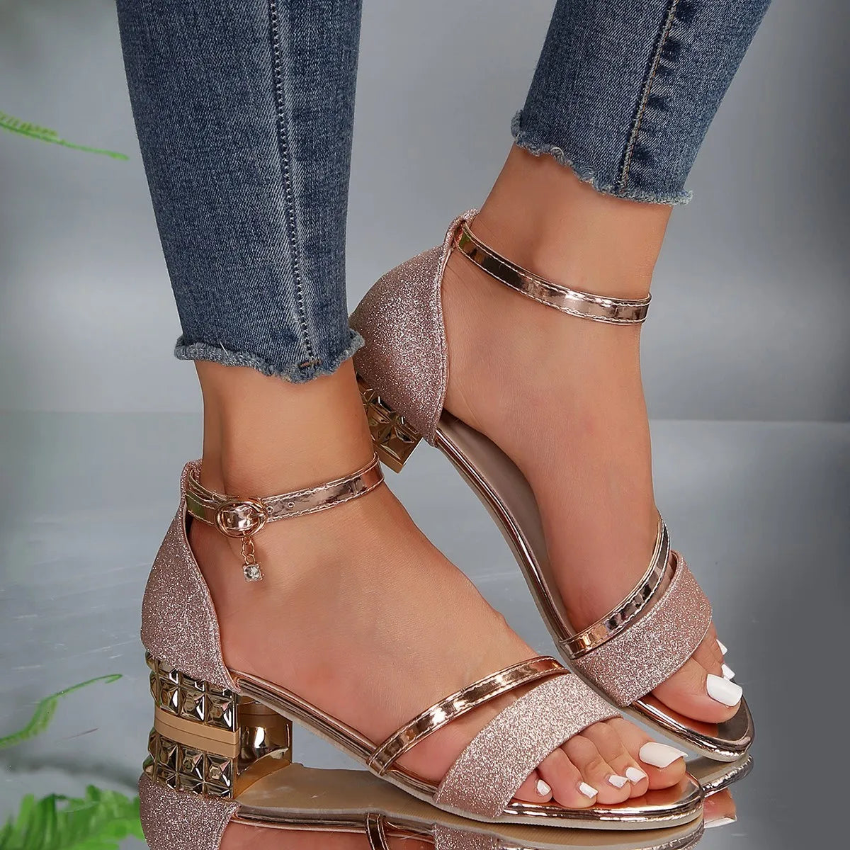 Damen Atmungsaktive Stützsandalen | Bequeme Verstellbare Sommerschuhe für Alltag