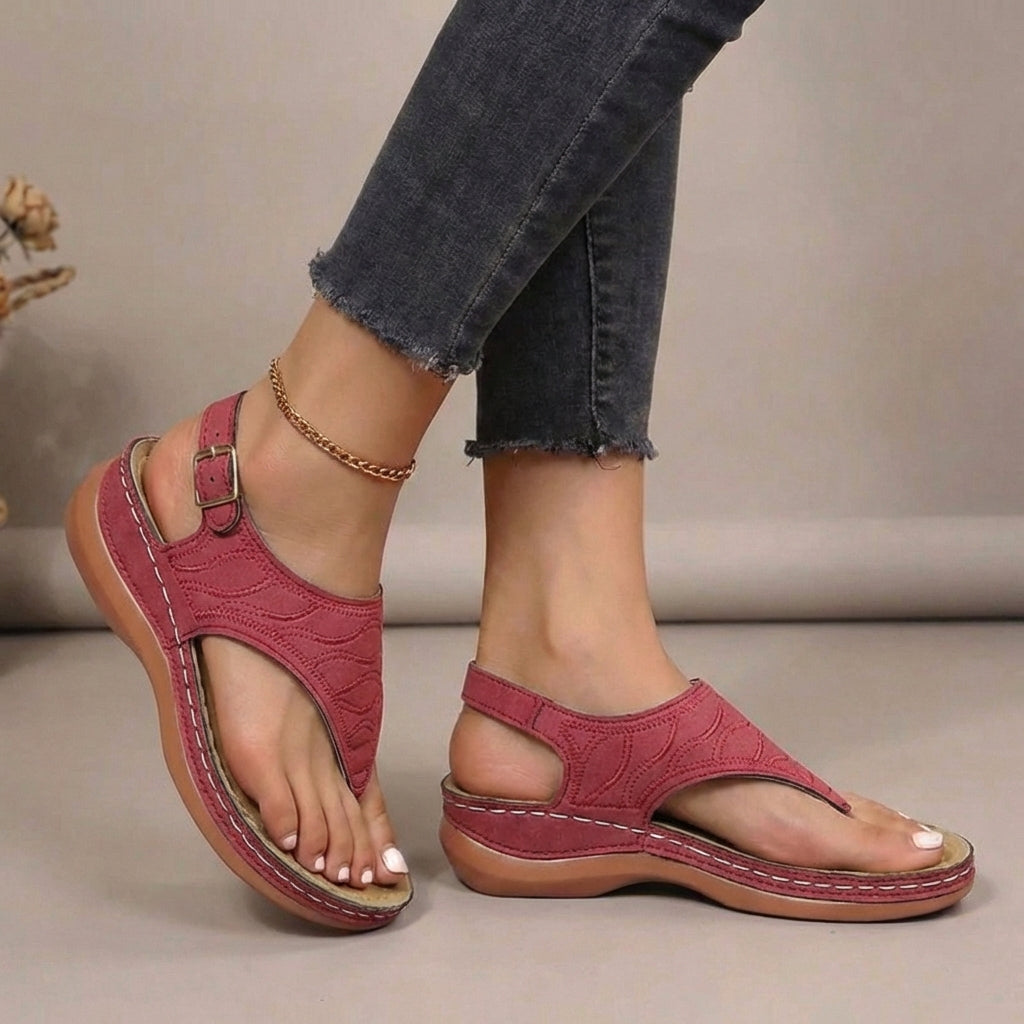 Damen Atmungsaktive Zehensandalen | Komfortable Sommer-Sandalen mit Fußgewölbeunterstützung