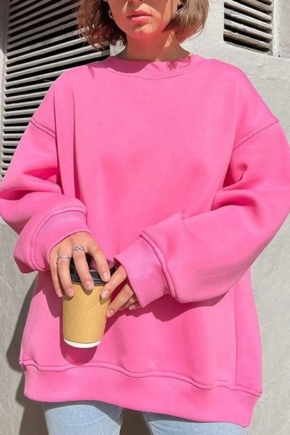 Damen Baumwoll Sweatshirt | Bequemes Oversized Langarm-Oberteil für Lässigen Look