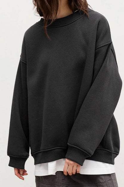 Damen Baumwoll Sweatshirt | Bequemes Oversized Langarm-Oberteil für Lässigen Look