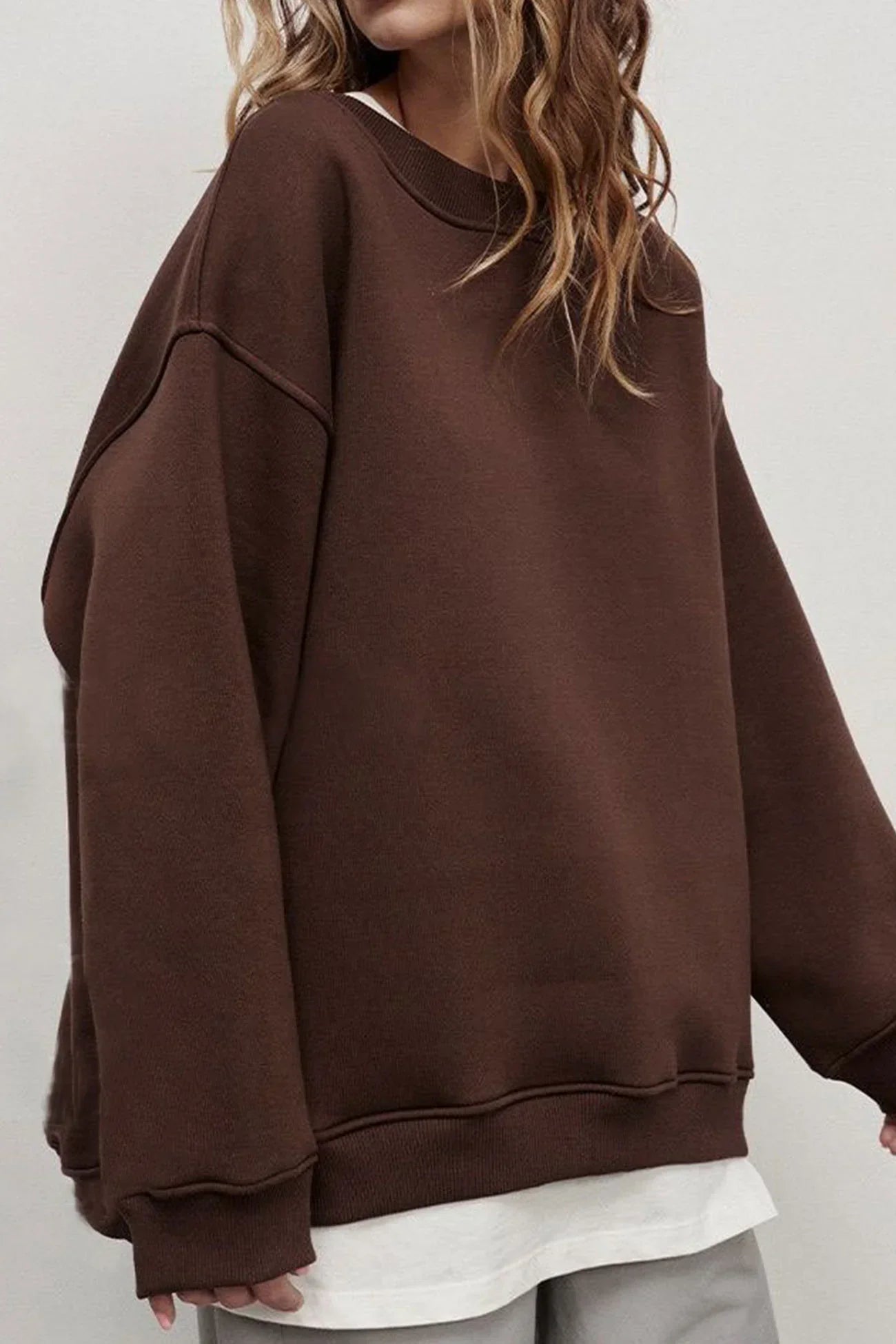 Damen Baumwoll Sweatshirt | Bequemes Oversized Langarm-Oberteil für Lässigen Look