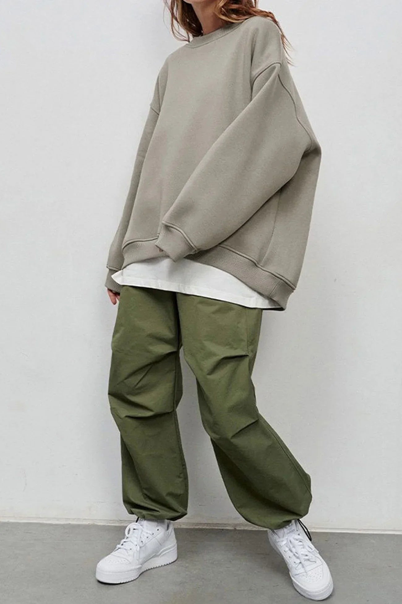 Damen Baumwoll Sweatshirt | Bequemes Oversized Langarm-Oberteil für Lässigen Look