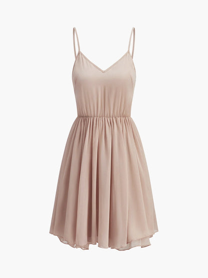 Damen Chiffon Kleid mit Rüschen | Elegantes Kurzarm Kleid für Hochzeitsgast 7
