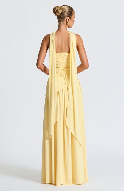 Damen Elegantes Fließendes Maxikleid | Trägerloses Sommerkleid mit Hohem Schlitz