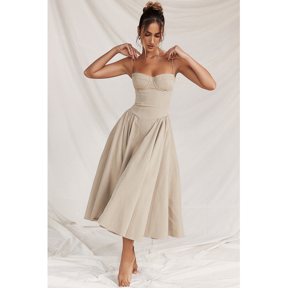 Damen Elegantes Mischgewebe Midi-Kleid | Schmeichelhaftes Sommerkleid für Alle Anlässe 6
