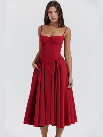 Damen Elegantes Mischgewebe Midi-Kleid | Schmeichelhaftes Sommerkleid für Alle Anlässe 7
