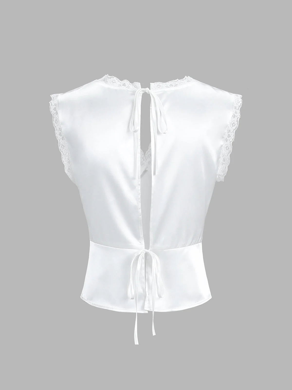 Damen Elegantes Satin Rock-Set | Zweiteiliges Outfit mit Spitzenbesatz für Besondere Anlässe 3
