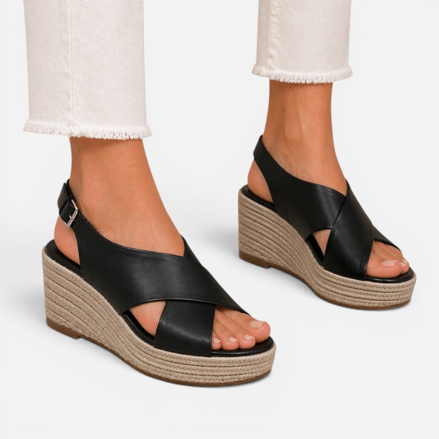 Damen Espadrille Keilsandalen | Gepolsterte Sommerschuhe mit Stil