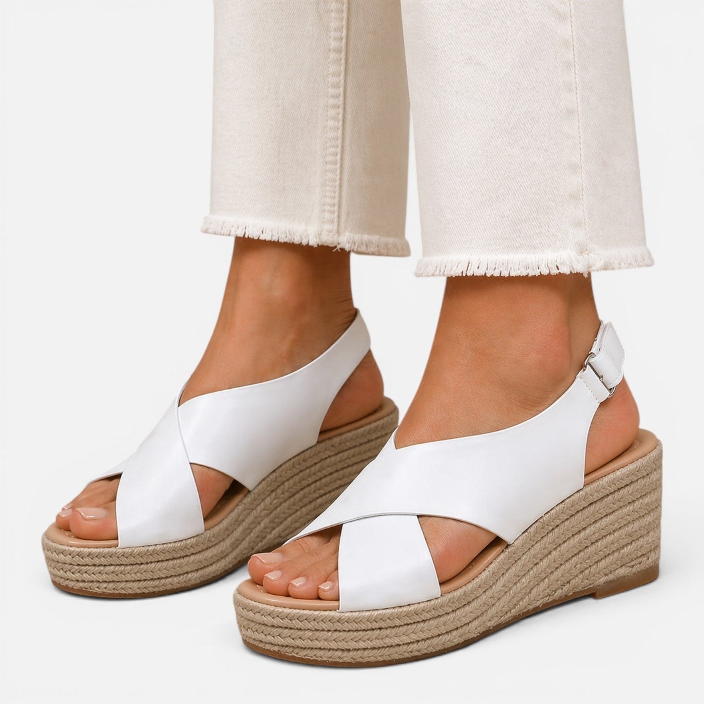 Damen Espadrille Keilsandalen | Gepolsterte Sommerschuhe mit Stil