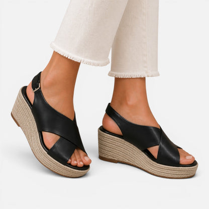 Damen Espadrille Keilsandalen | Gepolsterte Sommerschuhe mit Stil