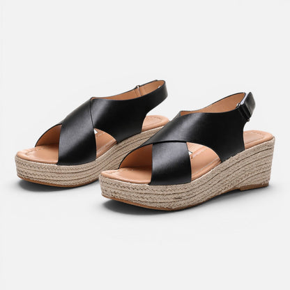 Damen Espadrille Keilsandalen | Gepolsterte Sommerschuhe mit Stil