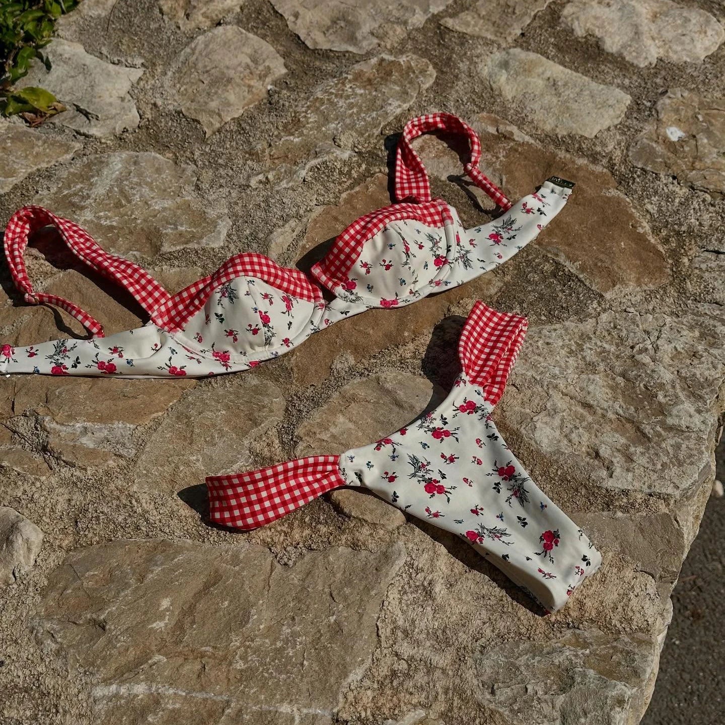 Damen Floral Bikini Set | Sexy Bandeau Push-Up Badeanzug für den Sommer