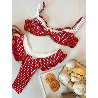 Damen Floral Bikini Set | Sexy Bandeau Push-Up Badeanzug für den Sommer