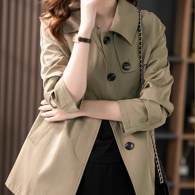 Damen Floral Futter Jacke | Eleganter Button Front Topper für Frühling 1