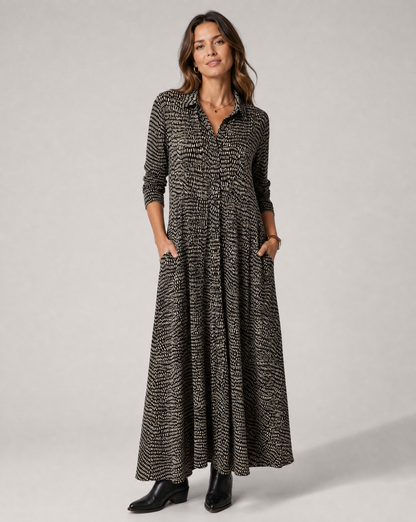 Damen Gemustertes Viskose Maxi Kleid | Bequem Fließendes Sommerkleid 3