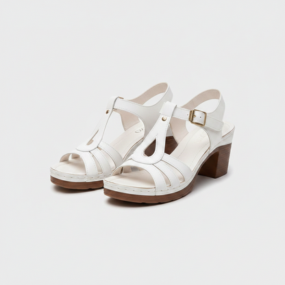 Damen Gepolsterte T-Riemen Sandalen | Elegante Sommerschuhe mit Blockabsatz