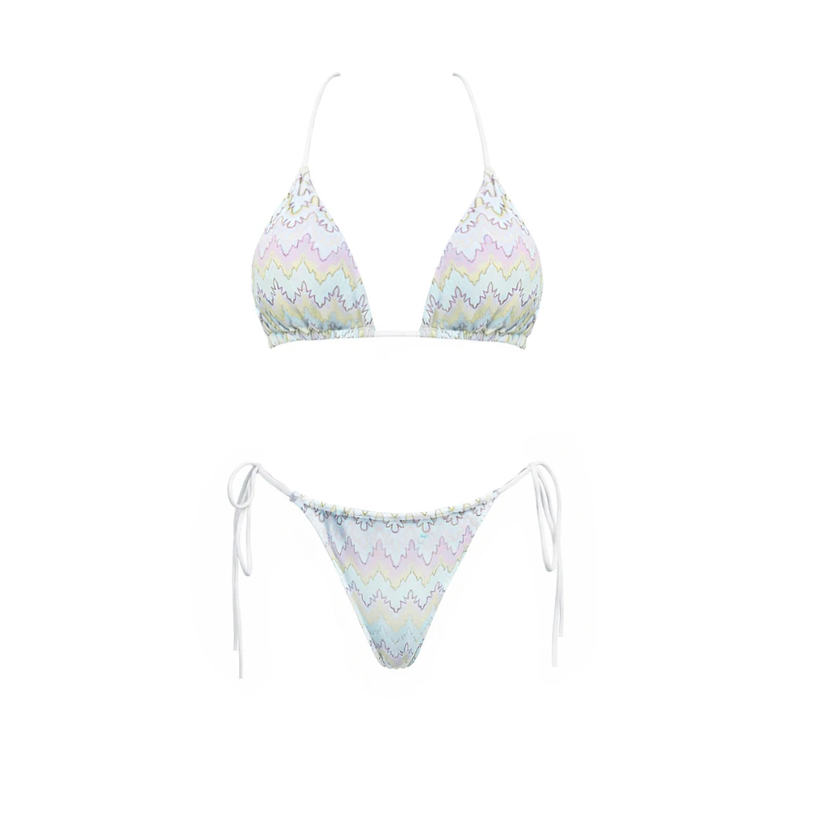 Damen Gestreifter Bikini Set | Sexy Bandeau Push-Up Badeanzug für Sommer