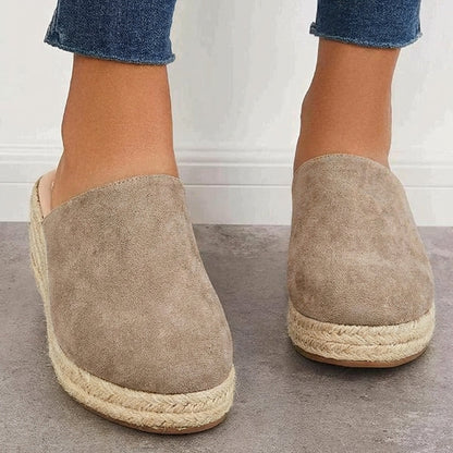 Damen Gewebte Espadrille Pantoletten | Elegante Slip-On Sommerschuhe für den Sommer