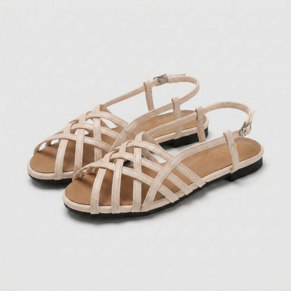 Damen Gewebte Römische Sandalen | Elegante Niedrige Sommerschuhe für Komfort und Stil