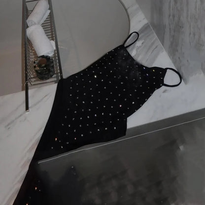 Damen Glänzender Floral Bikini | Sexy Bandeau Push-Up Badeanzug für Sommer