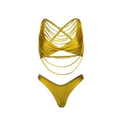 Damen Häkeln Bikini Set | Sexy Badeanzug mit Langen Rock | Modisch und Vielseitig