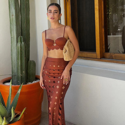 Damen Hochtaillierter Laser Cut Bikini | Sexy Push-Up Bademode für Sommer