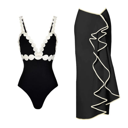 Damen Hochtaillierter Laser Cut Bikini | Sexy Push-Up Bademode für Sommer