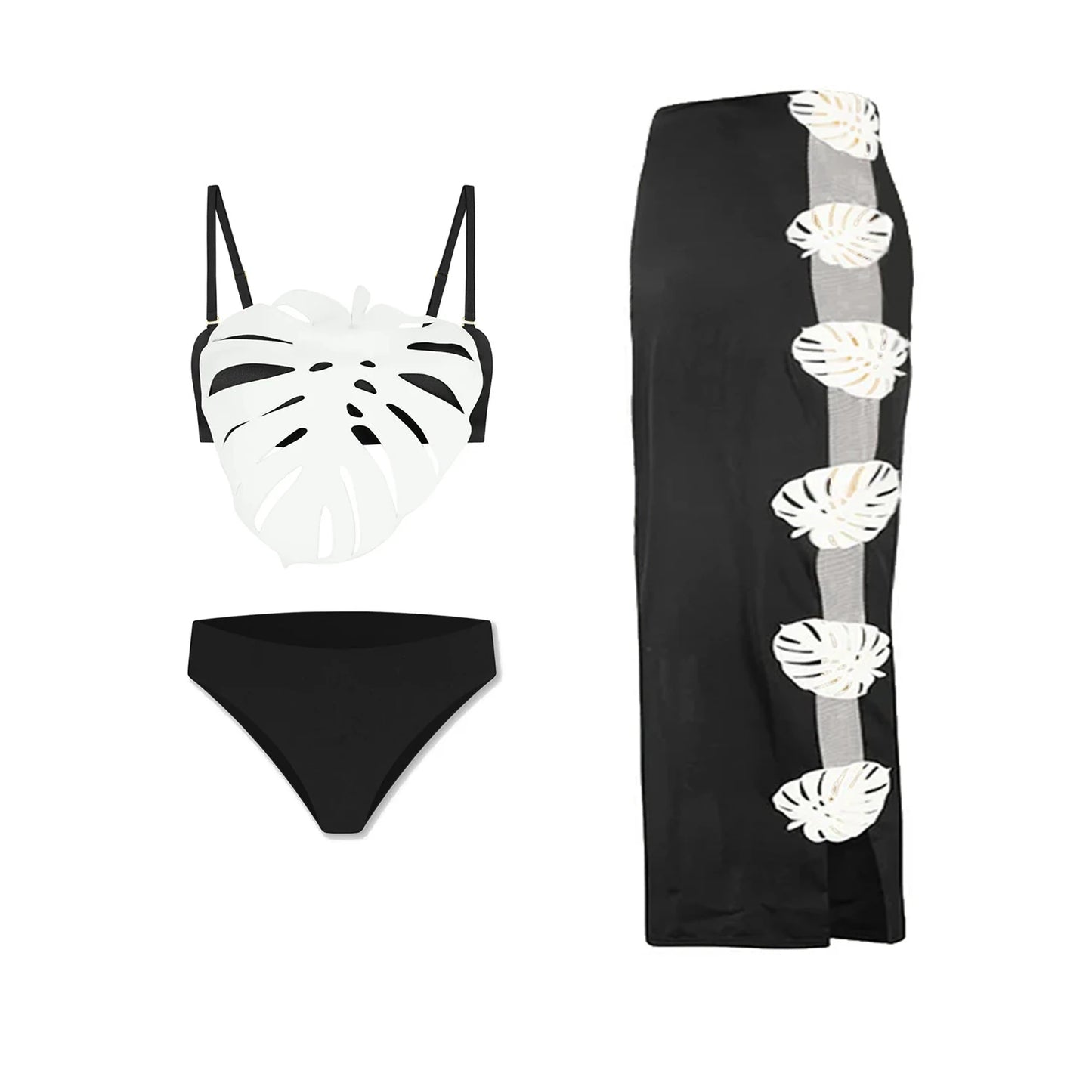 Damen Hochtaillierter Laser Cut Bikini | Sexy Push-Up Bademode für Sommer
