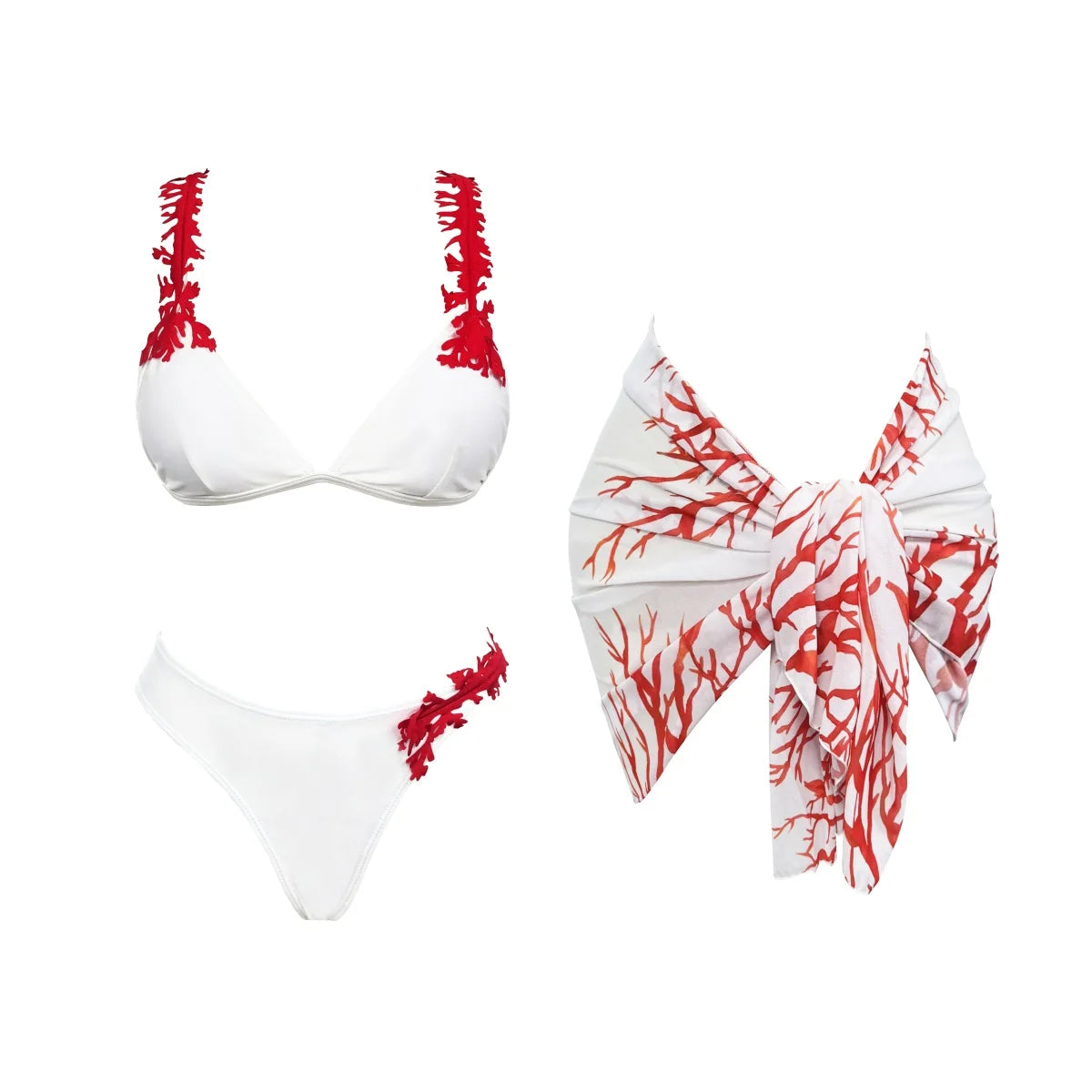 Damen Hochtaillierter Laser Cut Bikini | Sexy Push-Up Bademode für Sommer