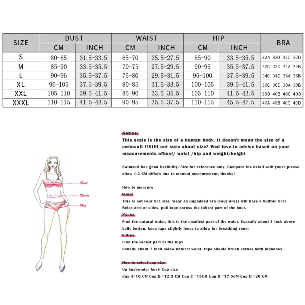 Damen Hochtaillierter Laser Cut Bikini | Sexy Push-Up Bademode für Sommer