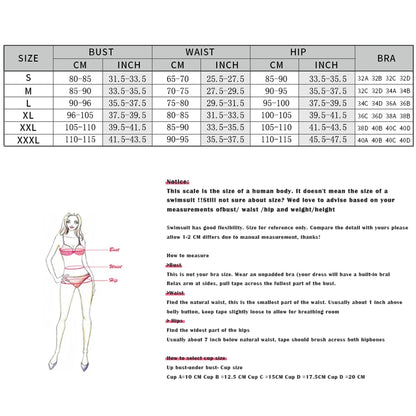 Damen Hochtaillierter Laser Cut Bikini | Sexy Push-Up Bademode für Sommer