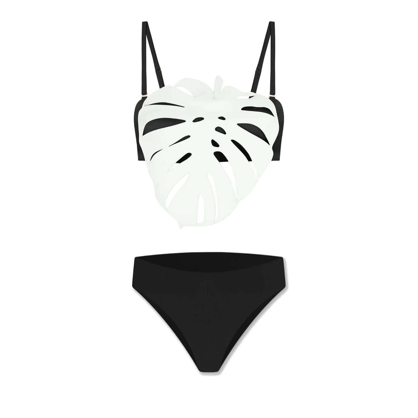 Damen Hochtaillierter Laser Cut Bikini | Sexy Push-Up Bademode für Sommer