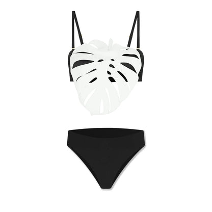 Damen Hochtaillierter Laser Cut Bikini | Sexy Push-Up Bademode für Sommer