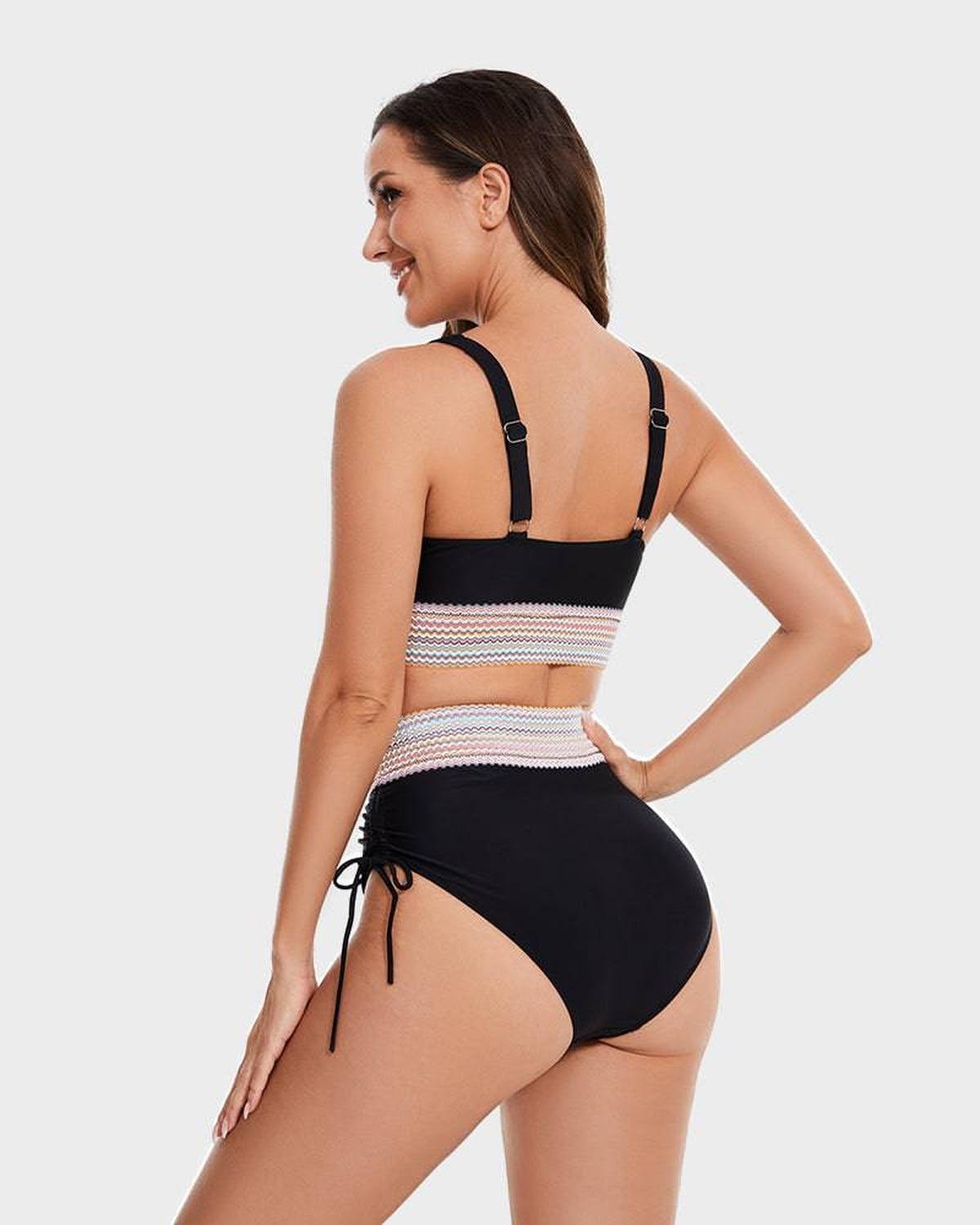 Damen Hochtailliertes Bikini-Set | Verspielt und Elegant mit Bauchkontrolle für Selbstbewusste Sommer-Looks