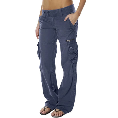 Damen Hochwertige Baumwoll Cargohose | Bequeme Hohe Taille mit Praktischen Taschen 3
