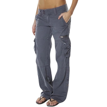 Damen Hochwertige Baumwoll Cargohose | Bequeme Hohe Taille mit Praktischen Taschen 4