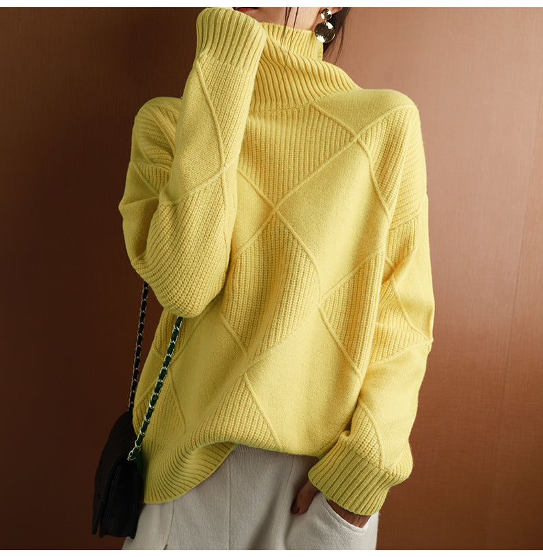 Damen Rollkragenpullover | Eleganter Weicher Herbstpullover
