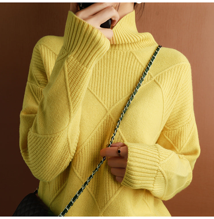 Damen Rollkragenpullover | Eleganter Weicher Herbstpullover