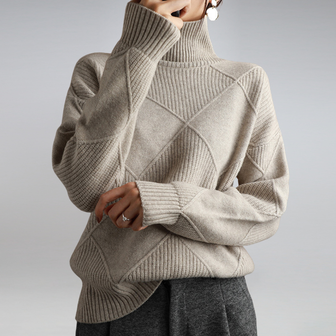 Damen Rollkragenpullover | Eleganter Weicher Herbstpullover