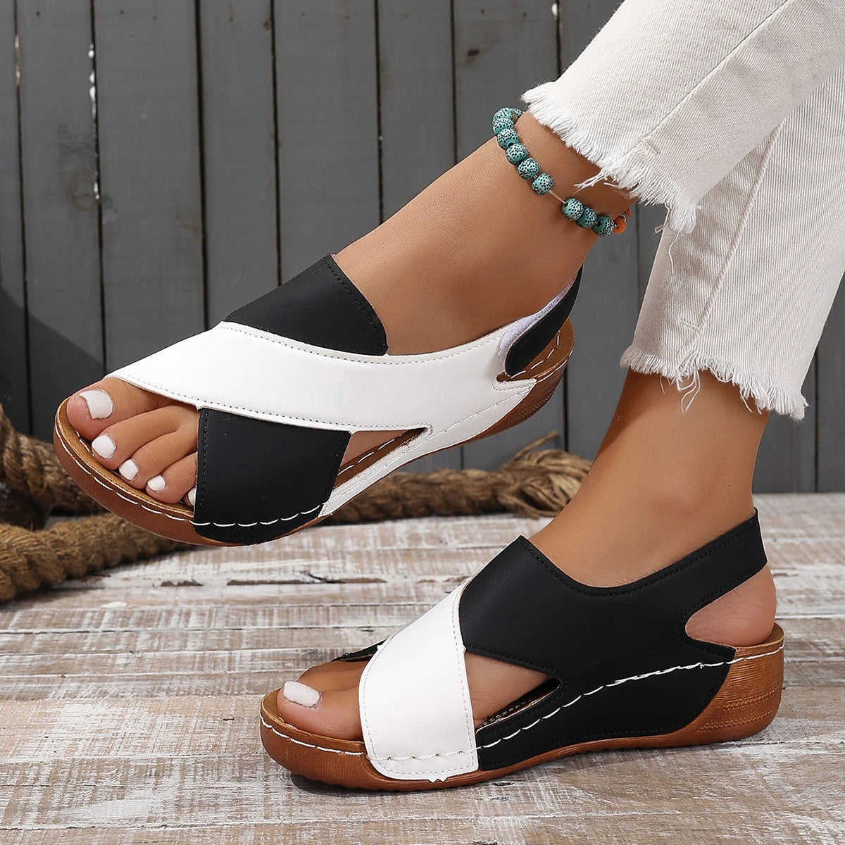 Damen Keil Sandalen | Bequeme Sommerschuhe für Freizeit | Vielseitig und Stilvoll