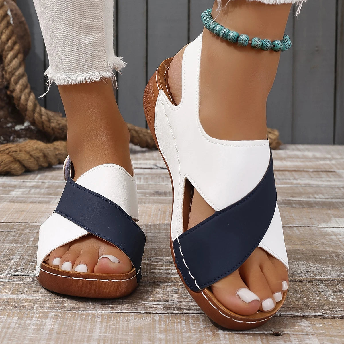 Damen Keil Sandalen | Bequeme Sommerschuhe für Freizeit | Vielseitig und Stilvoll