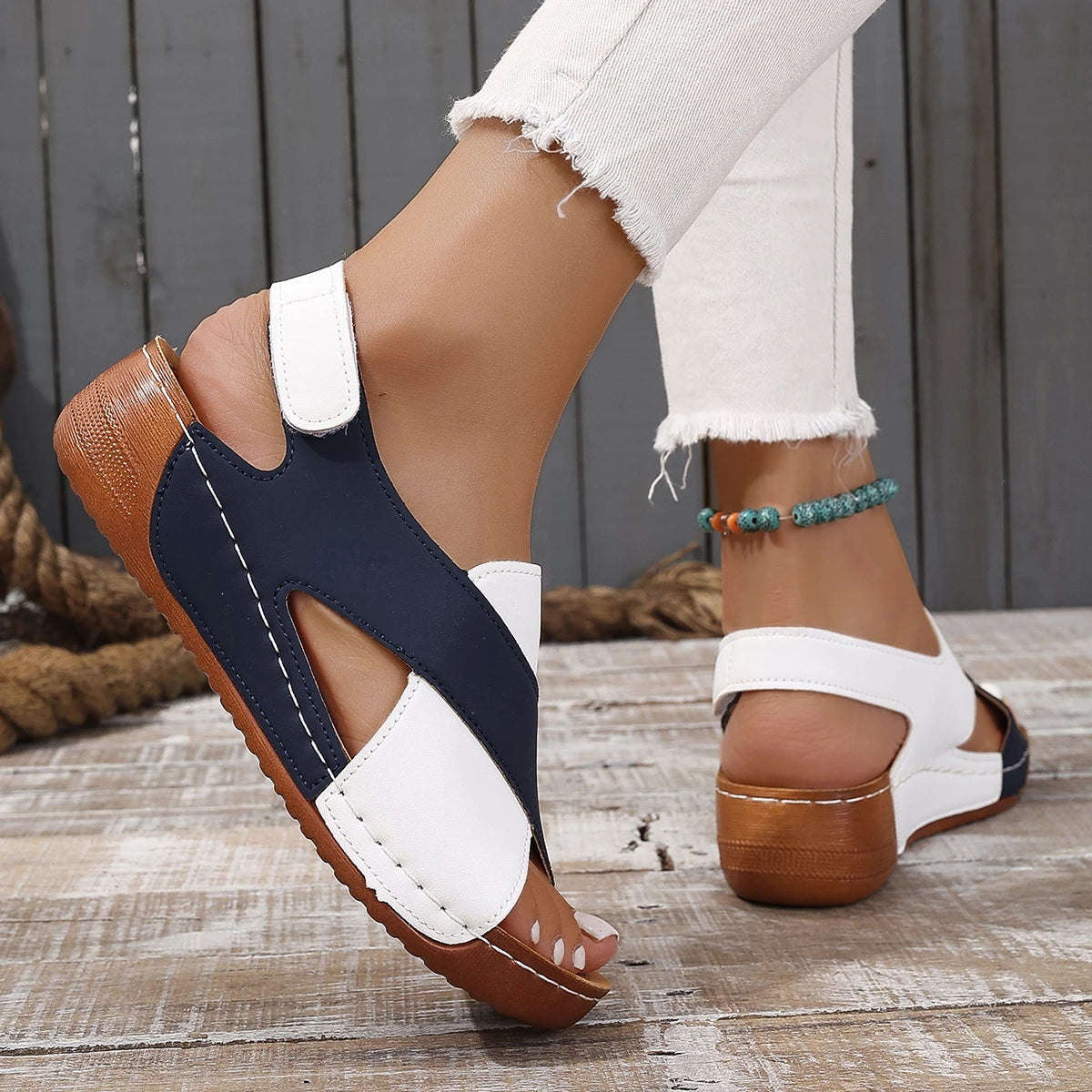 Damen Keil Sandalen | Bequeme Sommerschuhe für Freizeit | Vielseitig und Stilvoll