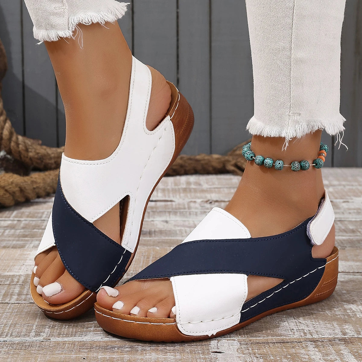 Damen Keil Sandalen | Bequeme Sommerschuhe für Freizeit | Vielseitig und Stilvoll
